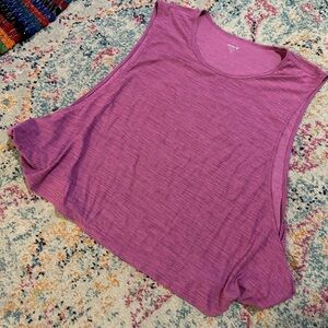 Old navy fitness tank size XXL side twist flowy workout tank top pink purple